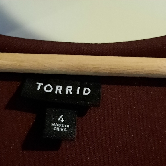 Torrid Midi‎ Washable Crinkle Gauze Dress Size 4 4X Surplice Neck Boho Medallion - Picture 4 of 16